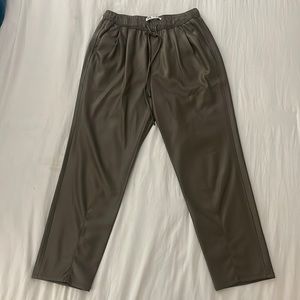 Zara leather pants. Olive color
